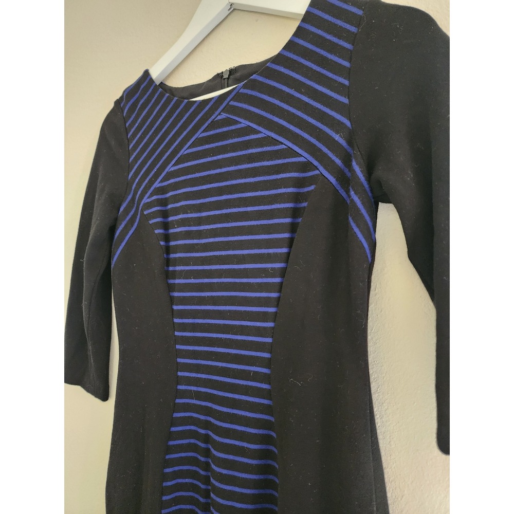 Antonio Melani Colorblock Striped Sheath‎ Dress Size 2 Stretch Career Workwear - Picture 2 of 5